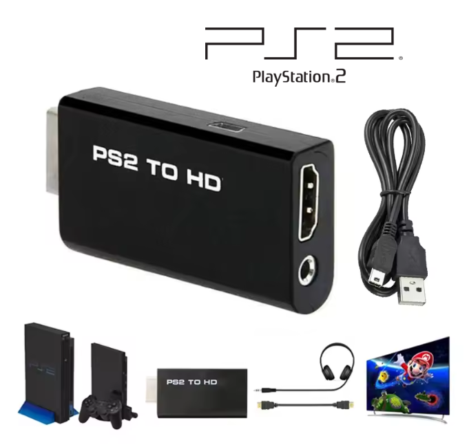 Convertidor de video PlayStation 2 a HDMI 480i 480p 576i